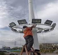 21m High Mast Lighting Tower with Flood Lights - High Mast ...