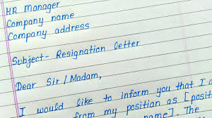 Resignation Letter In English Youtube
