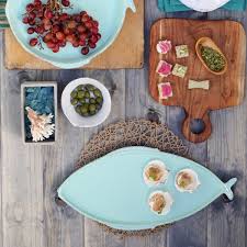 We make all kind of dinner ware. Vietri Melamine Lastra Fish Aqua Large Oval Platter Le Cookery Usa