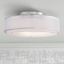 16 feet (room length) + 8 feet (room width) = 24 feet; Flush Mount 19 24 In Wide Close To Ceiling Lights Lamps Plus