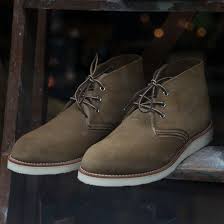 Rugged In Heritage Casual In Appearance The Red Wing 3149 Chukka In Olive Mohave Is A Work Boot By Design But Lightweight Red Wing Chukka Boots Chukka Boots