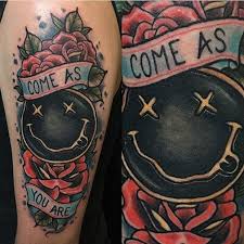 Come As You Are With These Sick Nirvana Tattoos Nirvana Tattoo Wrap Around Tattoo Tattoos