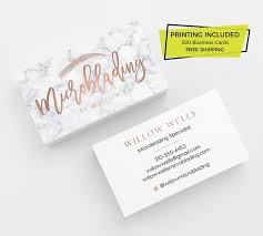 Free printing + free design + free shipping. Microblading Rose Gold Business Card Design 500 Printed Etsy