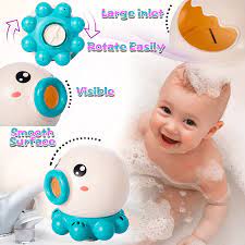 Warm water, some bubbles and a few bath toys create a whole new sensory world for your little one to play in. Buy Baby Bath Toys Fill And Spin Octopus Water Cup Shower Toy Rinse Cup Bathtub Tub Pool Toys For Toddlers Kids Infants 6 12 Months Age 1 2 3 4 1 3 3 4 Years