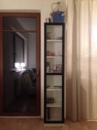 White Billy Black Oxberg Ikea Simply Way To Keep Small Things And Books Visible And Out Of Dust Home Ikea Billy Black