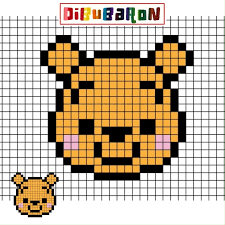 Truco para dibujar a Winnie Pooh Pixel Art | Dibujos fáciles