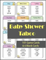 They inculcate a healthy competitive spirit and enhance bonding. 101 Baby Shower Taboo Cards Printable Game