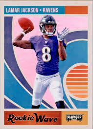 2018 Panini Playoff Rookie Wave 7 Lamar Jackson Ravens Mint From Pack Paniniplayoff Baltimoreravens Lamar Jackson Ravens Lamar Jackson Lamar