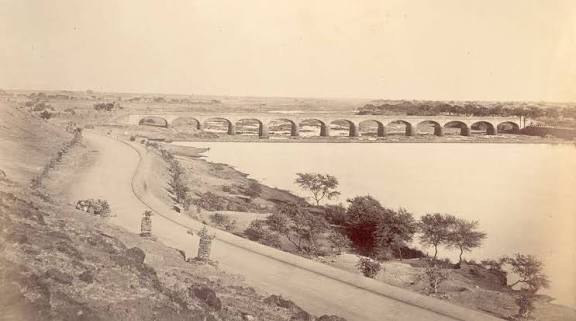 Dapodi viaduct historic railway bridge near Pune, India