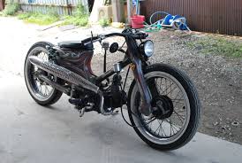 カブチョッパー からのハンドル変更 cubchopper カブ チョッパー カブ カスタムバイク