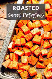 Oven Roasted Sweet Potatoes Are A Quick And Easy Side Dish That Is Healthy Tos Roasted Sweet Potatoes Oven Roasted Sweet Potatoes Sweet Potato Recipes Roasted