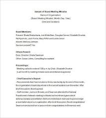 Minutes writing is one of the most important processes to be included when conducting a meeting. Sample Board Meeting Minutes Examples Template Church First Directors Hudsonradc