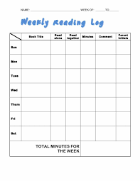 47 Printable Reading Log Templates For Kids Middle School