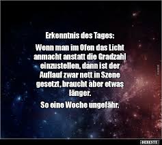 Erkenntnis Des Tages Wenn Man Im Ofen Das Licht Anmacht Lustige Bilder Spruche Witze Echt Lustig