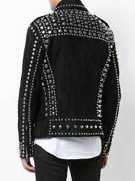 Men Black Punk Rock Studded Jacket Suede Studded Jacket Jackets Fashion Studded Jacket Jackets Men Fashion