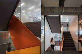Kaynemaile Developed A Unique Solution For Balustrading Over A Three Storey Stairwell In An Office Fitout For The Terti Tertiary Education Stairwell Case Study