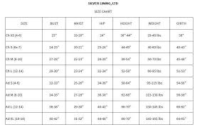 Silver Lining Size Chart Skaters Landing