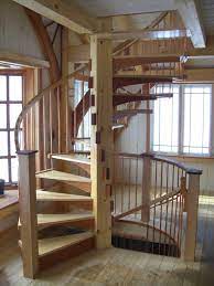 Their twisting nature put attacking armies at a disadvantage by not being able to flood the building with soldiers. 22 X 24 Timber Frame Cabin With Spiral Staircase