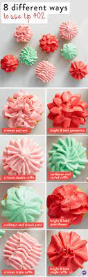 Cake Decorating Tips Tip 402 Used 8 Different Ways Cupcake Decorating Tips Cake Decorating Cupcakes Decoration