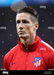 Atletico Madrid's Fernando Torres prior to the match Stock Photo