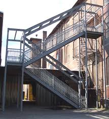 Metal stairs come in many shapes and sizes. Ibc Prefab Steel Stairways