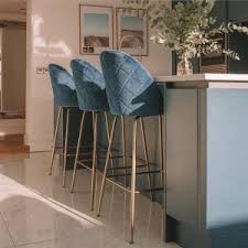 Bring out your rustic furniture with the variety of pieces offered in our bar stools collection. Sage Green Velvet Heather Bar Stool 65cm Kitchen Counter Stools