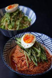 Bibimmyeon Easy Korean Noodles Recipe Video Seonkyoung Longest Recipes Asian Recipes Korean Noodles