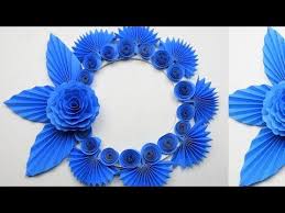 Diy Paper Craft Ideas Wall Decoration Door Simple Home Decor Hanging Flower Youtube Paper Decorations Diy Paper Flowers Diy Paper Decorations