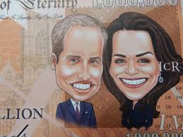 One Million Novelty Note PRINCE WILLIAM & CATHERINE 1,000,000 Fantasy Bill  UK