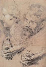 Peter Paul Rubens Head And Hands Pencil Drawing Rubens Paintings Peter Paul Rubens Portrait Drawing