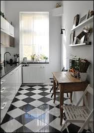Decoration De Cuisine Noir Et Blanc Idee De Deco White Kitchen Floor White Kitchen Tiles Home