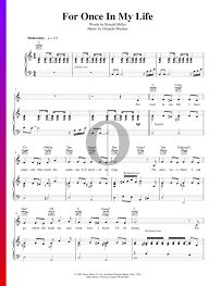 How to play a day in the life on guitar by the beatles | acoustic guitar lesson. For Once In My Life Sheet Music Piano Voice Guitar Pdf Download Streaming Oktav