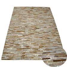 vloerkleed goud leer 200x300cm vloerkleed leer vloerkleed tapijt kopen