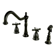 Kingston brass faucets are high quality and can make your kitchen look beautiful. Kingston Brass Ks1791bexbs Polished Chrome Essex 1 8 Gpm Widespread Kitchen Faucet Includes Side Spray Faucetdirect Com