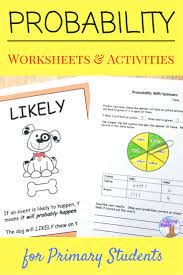 The Resource Contains Probability Worksheets Word Wall Words Posters Task Cards A Probability Worksheets Math Activities Elementary Probability Activities