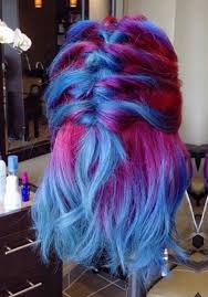 Pink Blue Dyed Ombre Hair Maayanbescene Hair Inspiration Color Hair Styles Bright Hair Colors
