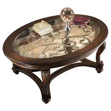 Norcastle Sofa Console Table Dark Brown Signature Design By Ashley Oval Coffee Tables Glass Top Coffee Table Coffee Table