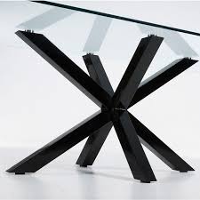 Table Argo 200x100 Cm Epoxy Noir Et Verre Transparent 336 Kave Home Solid Wood Dining Table Chaumont