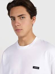 Playera Blanca Lisa Calvin Klein Para Hombre