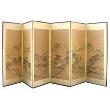 How to use rice paper. Painted Rice Paper Wood Screen Byobu 1stdibs Com Modern Classic Interior Wood Screen Japanese Screen