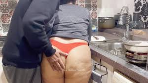 Hot Indian Kitchen Love Making with Step Sister - MILF Big Ass is Eaten  Kissed and Pressed