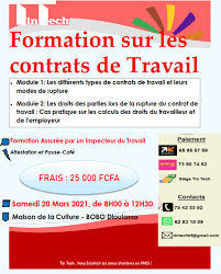 Le contrat de travail à durée indéterminée (cdi) revêt une importance capitale en france. Tintech Formation Sur Les Contrats De Travail Dans La Facebook