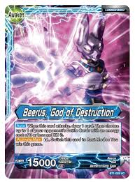 Beerus can fire ki blasts strong enough to destroy planets, as shown in the arcade game dragon ball heroes. Dragon Ball Super Card Game On Twitter Previewed Uncommon Card Check Check Check Reader Cards Third Beerus Https T Co 5rhsnln6y0 Dbstcg