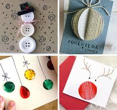 Manualidades con pintura, bordados y hasta ramitas de árbol. 100 Postales De Navidad Ideas Originales Navidenas Para Hacer Tu Mismo Pequeocio