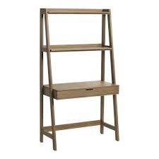 Ladder 62 h x 17.3 w computer desk, small home office writing desk with bookshelf, industrial ladder shelf, sturdy metal frame workstation lidymall 4.5 out of 5 stars (27) Walnut Brown Modular Elias Desk With Shelf World Market