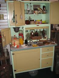 vintage baking cabinet with built in