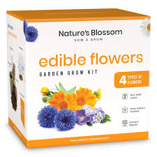 Edible flowers to buy online. Nature S Blossom Edible Flowers Garden Kit Complete Gardening With 4 Types Of Culinary Flower Seeds Soil Pots Labels Guide Indoor Gardening Gift Set For Men And Women Buy Online In Azerbaijan