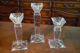 Crystal candle holders and crystal lights are stunning pieces that can be used to decorate your home. Shannon 24 Lead Crystal From Ireland Pillar Holders Pitchers Serving Pieces Forest Metrics