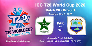 Get the latest pakistan vs south africa 2021 live score, news, live match updates, and ball by ball commentary. Icc T20 Worldcup Pak Vs Wi Match20 Report 2020 Cricwindow Com