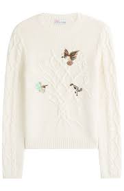 This is a great first cable project! Red Valentino Cotton Cable Knit Pullover With Embroidered Birds In Beige Modesens ãƒ‹ãƒƒãƒˆ ãƒ•ã‚¡ãƒƒã‚·ãƒ§ãƒ³ã‚¢ã‚¤ãƒ‡ã‚¢ æœè£…